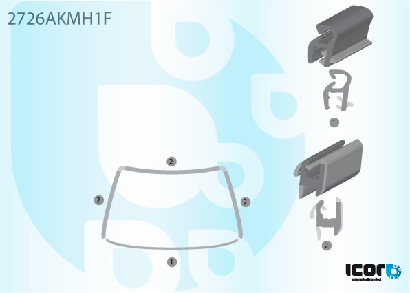 CITROEN C3 2002- KIT WS U MOULDING + BOTTOM MOULDING