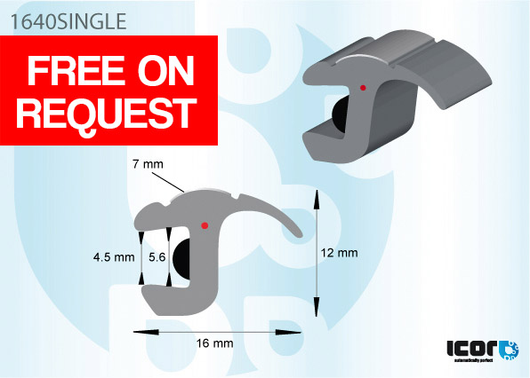 PVC CHROME PROFILE W/BUTYL 16MM - 4.7 METERS ROL