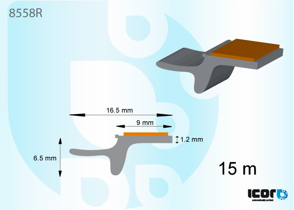 VW GOLF IV 97- SEMI-ENCAPS PROFIEL VOORRUIT - 15M ROL