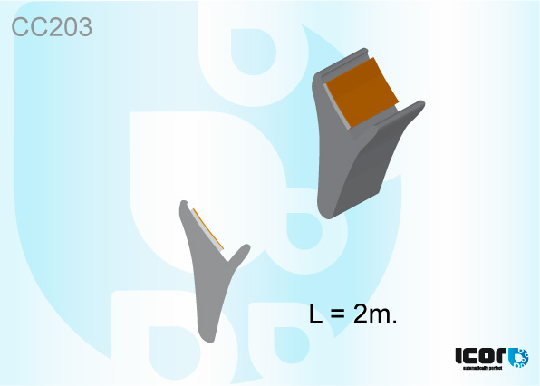 MOULURE DE CARROSSERIE AVEC BANDE ADHESIVE - 2 METRES