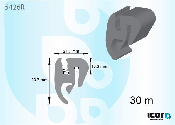 MERCEDES SPRINTER 95- RUBBER ZIJRUIT- 30 METERS ROL