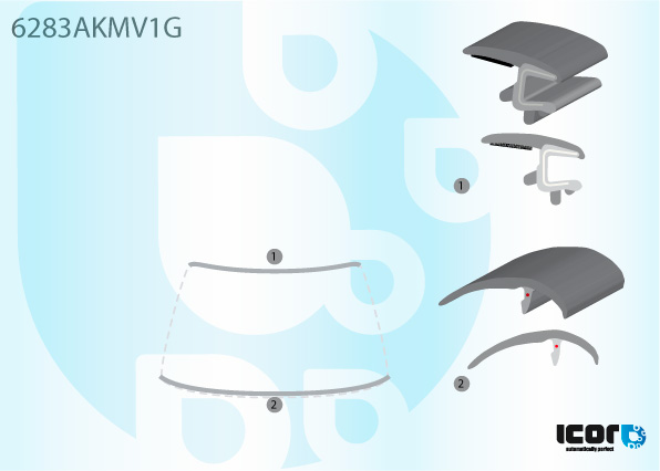 OPEL ZAFIRA 98- KIT 2 MOULURES DE PB