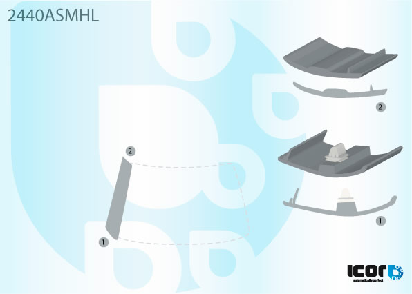 BMW MINI 2000- SIERLIJST LINKS VOORRUIT MET 4 CLIPSEN