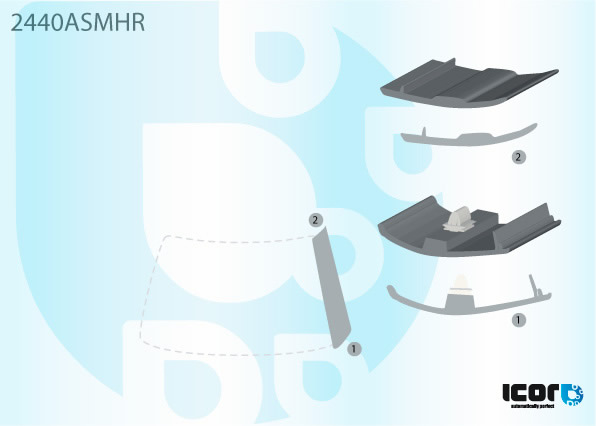 BMW MINI 2000- WS RIGHT MOULDING WITH 4 CLIPS