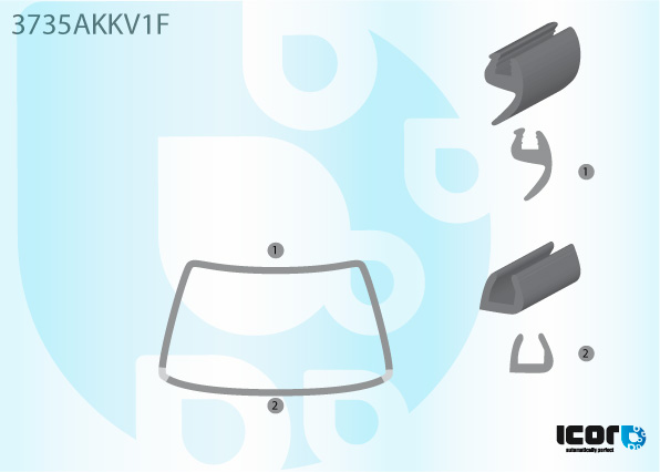 FIAT DUCATO II 94- KIT W/ WS MOULDING + 4 CLIPS