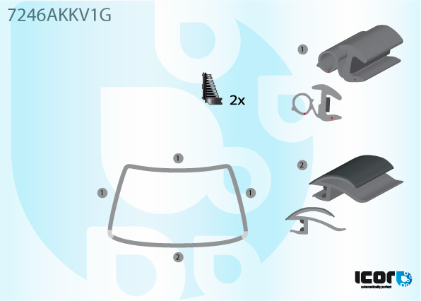 RENAULT KANGOO 11/2001- VOORR. U+ONDERKANT SIERLISTEN+2 KLIPSEN