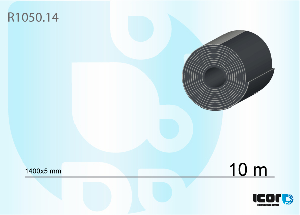 FEUILLE DE CAOUTCHOUC COMPACT 1400x5mm - ROULEAU 10M