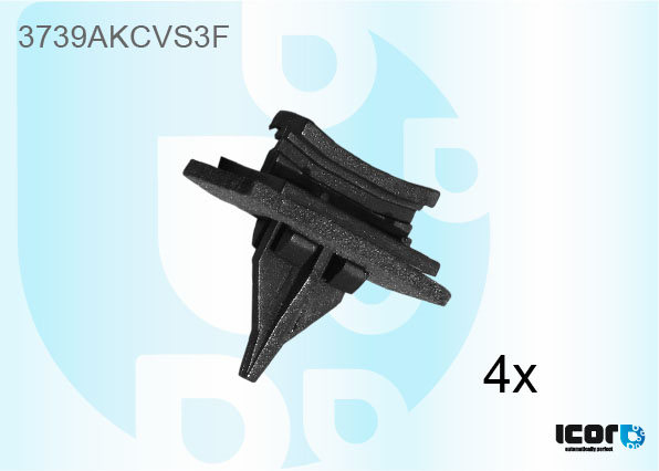 FORD TRANSIT V184 2000- WS SIDE CLIPS BLACK KIT - 4 PCS