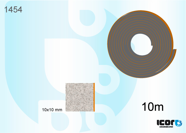 DAM BAND BLACK 10 X 10 MM EPDM EXPANDED W/TAPE - 10 M COIL