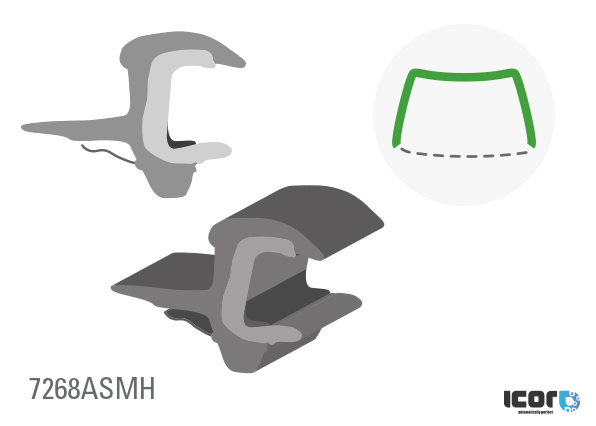 RENAULT TWINGO II 2007- MOULURE EN U DE PB