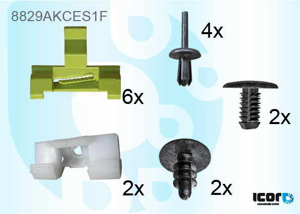 VOLVO V70/S60 2000- KIT OF 16 WS CLIPS