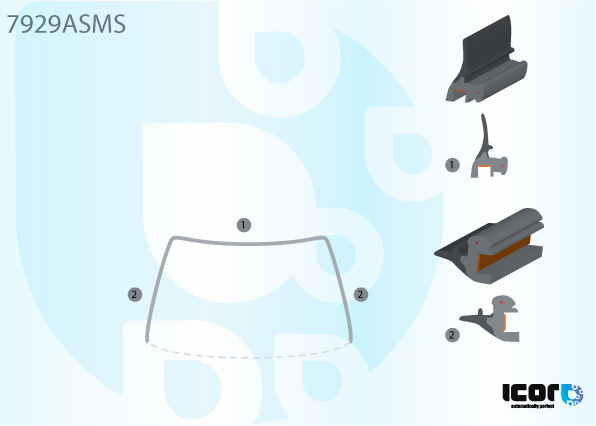 SUBARU LEGACY SAL+BRK 2003- VOORRUIT SIERLIJST