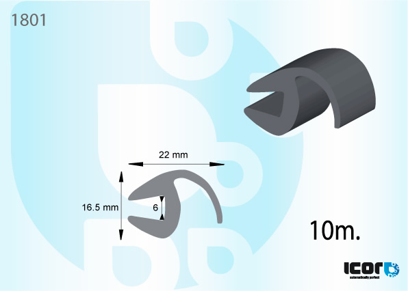 PROFIL UNIVERSEL A LEVRE - ROULEAU DE 10 METRES