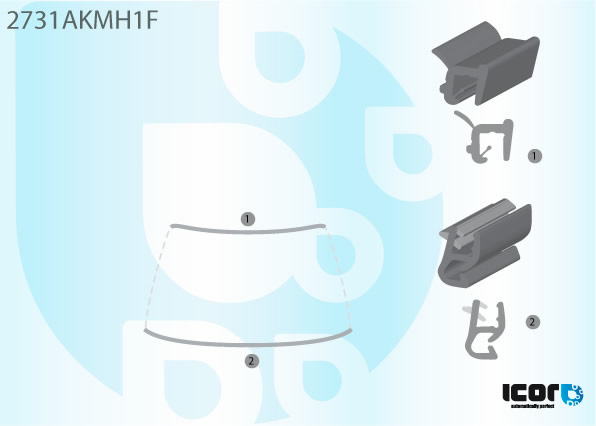 CITROEN C2 2003- WS UPPER & BOTTOM MOULDINGS