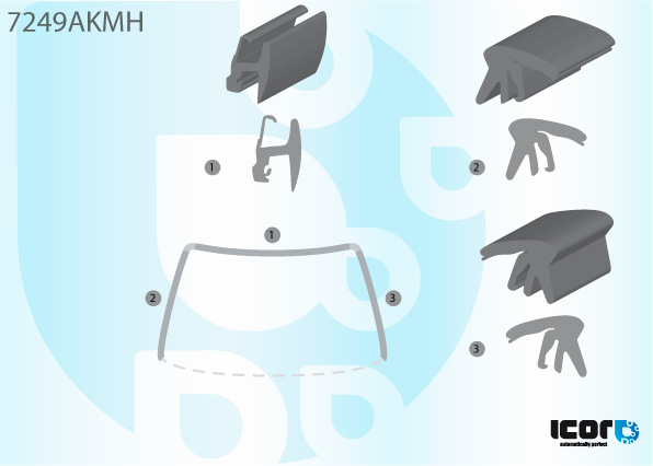 RENAULT LAGUNA 2000- MOULURE PB - ENSEMBLE COMPLET