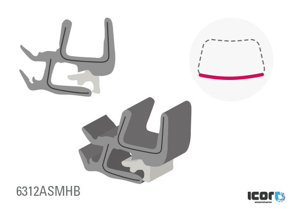 OPEL CORSA 2007- VOORRUIT SIERLIJST - ONDERKANT