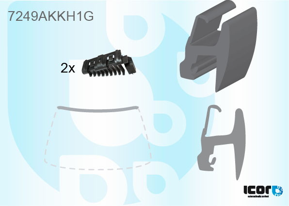 RENAULT LAGUNA 2000- WS MOULDING - UPPER+CLIPS