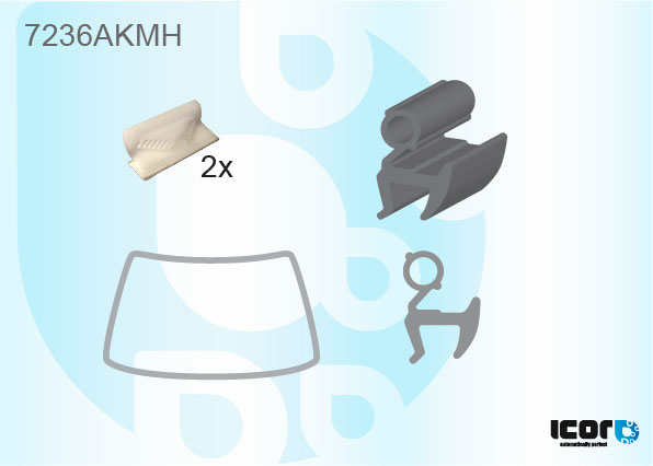 RENAULT TWINGO 93- VOORRUIT SIERLIJST+CLIPS