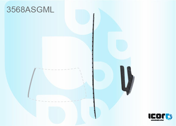 FORD S MAX 2006- WS GLAZING CHANNEL - LEFT