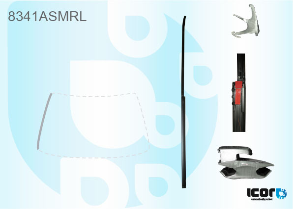 TOYOTA LANDCRUISER 3D/5D 2003- VOORRUIT SIERLIJST - LINKS