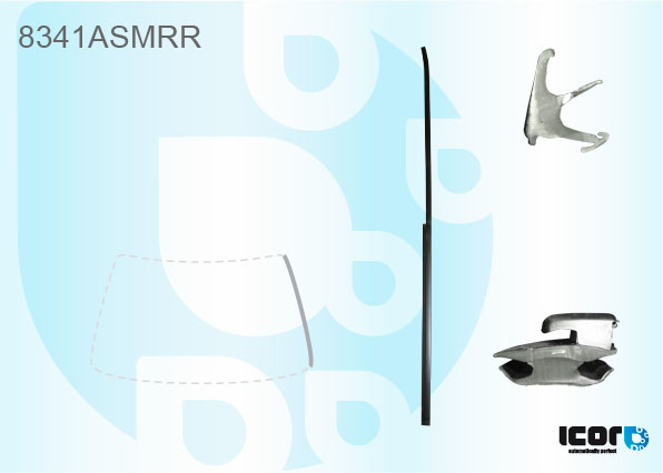 TOYOTA LANDCRUISER 3D/5D 2003- VOORRUIT SIERLIJST - RECHTS