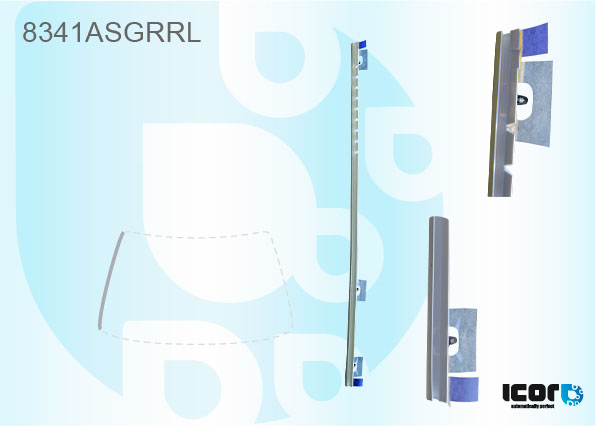 TOYOTA LANDCRUISER 3D/5D 2003- WS GLAZING CHANNEL - LEFT