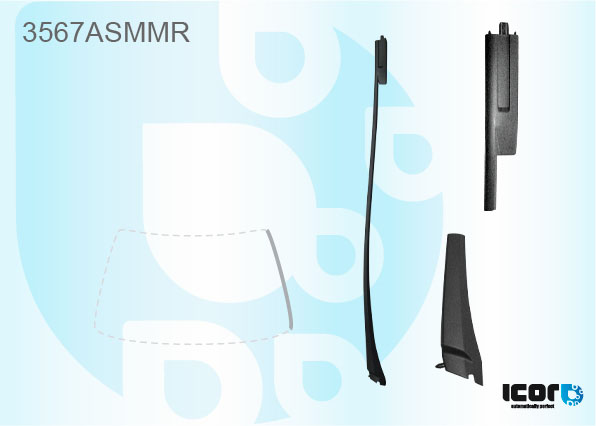 FORD GALAXY 2006- VOORRUIT SIERLIJST - RECHTS