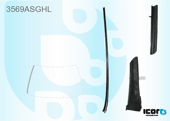 FORD MONDEO SAL+HBK+EST 2007- WS GLAZING CHANNEL - LEFT