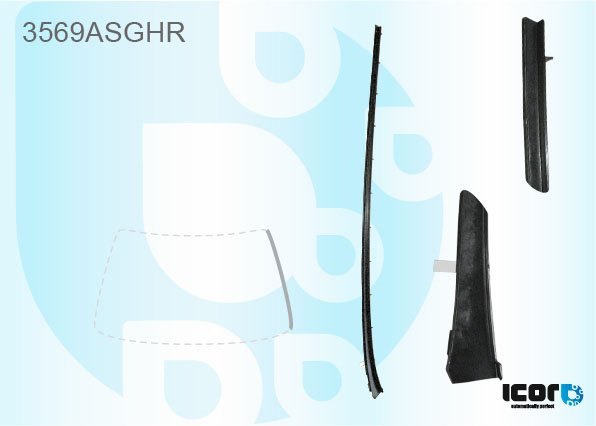 FORD MONDEO SAL+HBK+EST 2007- WS GLAZING CHANNEL - RIGHT