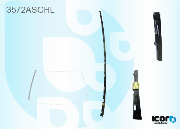 FORD FIESTA 3D-5D HBK 2008- WS GLAZING CHANNEL - LEFT