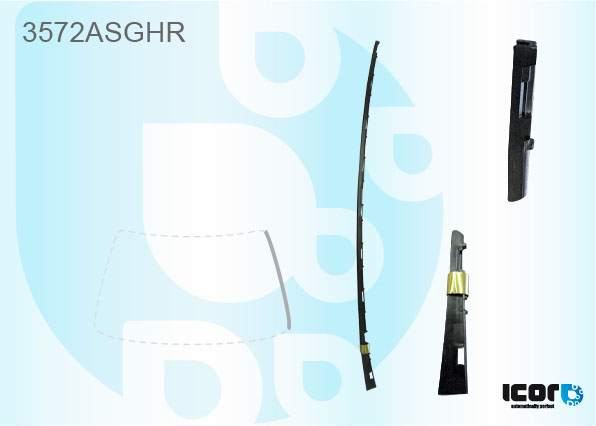 FORD FIESTA 3D-5D HBK 2008- WS GLAZING CHANNEL - RIGHT