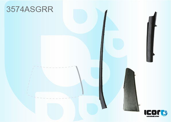 FORD KUGA 2008- WS GLAZING CHANNEL - RIGHT