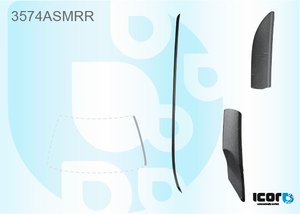FORD KUGA 2008- VOORRUIT SIERLIJST - RECHTS