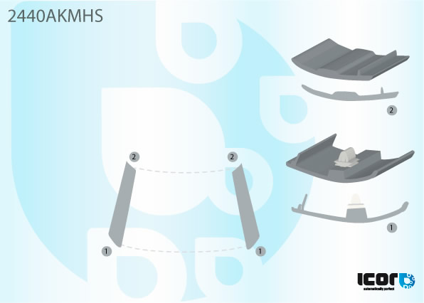 NEW MINI 2000- KIT OF SIDE MOULDINGS WITH CLIPS
