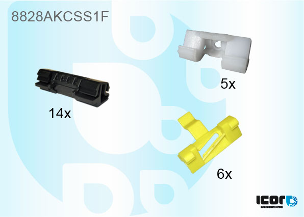 VOLVO S80 SAL 98- KIT OF 25 WS SIDE CLIPS