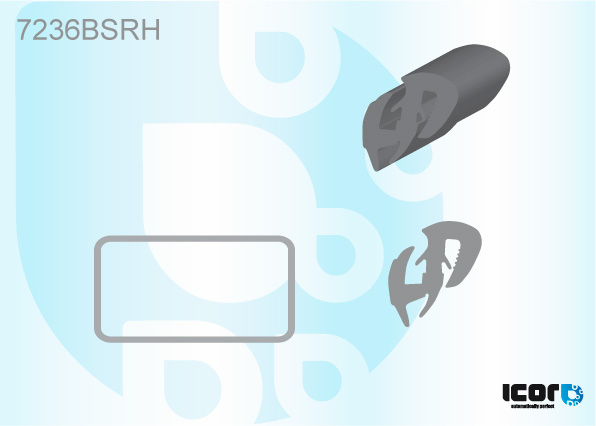 RENAULT TWINGO 93- ACHTERRUIT RUBBER