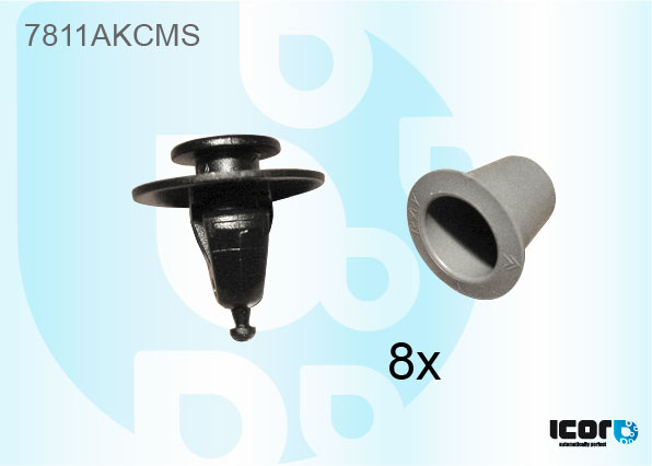 SKODA ROOMSTER 2006- / FABIA 2007- KIT OF 8 WS CLIP - SIDES