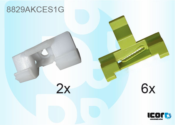 VOLVO V70 2000- SET VAN 8 VOORRUIT CLIPS