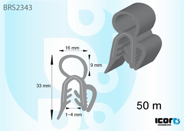 VW TRANSPORTER T4 PROFIL CONTOUR PORTE ARRIERE BATTANTE - ROULEAU 50 M