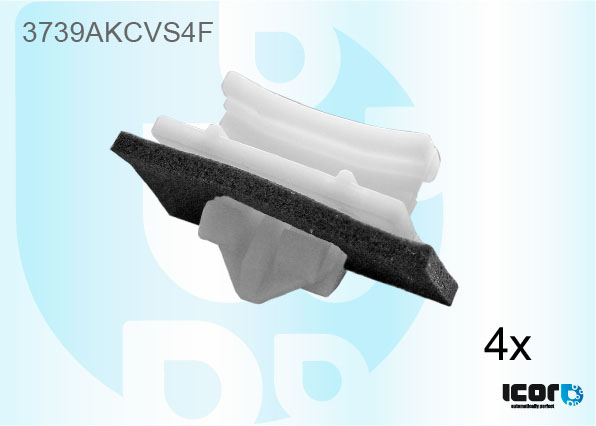 FORD TRANSIT V184 2000- WS WHITE SIDE CLIPS KIT - 4 PCS