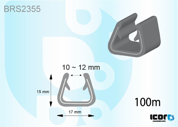 PINCE PVC 12MM SELF GRIP (17x15mm) - ROULEAU DE 100M