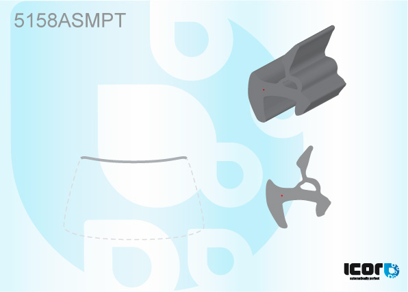 MAZDA B SERIES PU 2D+4D 99- VOORRUIT SIERLIJST - BOVEN