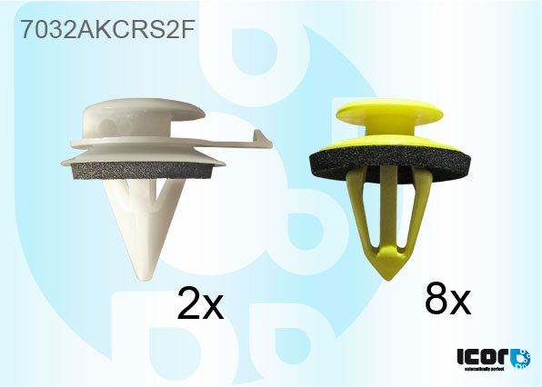 LAND ROVER DISCOVERY L319 2004- KIT 10 ZIJKLIPS VOOR VOORRUIT