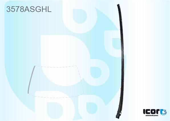 FORD FOCUS 5D HBK/5D BRK/4D SAL 2010- WS GLAZING CHANNEL - LEFT