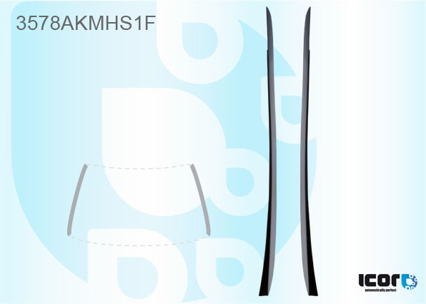 FORD FOCUS 5D HBK/5D BRK/4D SAL 2010- SET VOORRUIT SIERLIJST - L+R