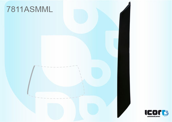 SKODA ROOMSTER 2006- FABIA 2007- PRAKTIK 2007- VOORRUIT SIERLIJST - LINKS