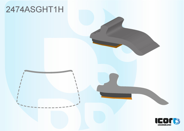MINI F55 5P 2014- PROFIL SUP DE PB AVEC BANDE ADHESIVE