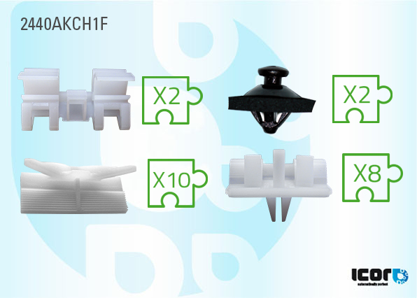 BMW MINI 2000- WS CLIP - KIT 22 CLIPS
