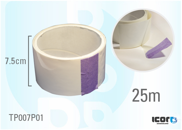 KLEEFFILM TEGEN STEENSLAG - 7.5cm hoog - 25 M ROL