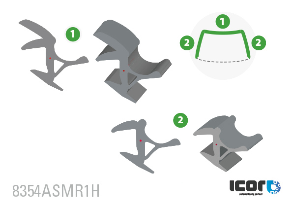 LEXUS RX300 2003- MOULURE EN U DE PB AVEC EXTRUSION VARIABLE